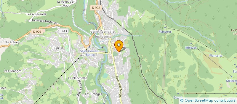 localisation de l'entreprise SA LES ECUREUILS AERIUM à SAINT GERVAIS LES BAINS