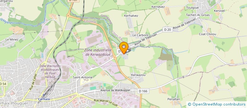 localisation de l'entreprise SA LES OCEANIQUES à CARHAIX-PLOUGUER
