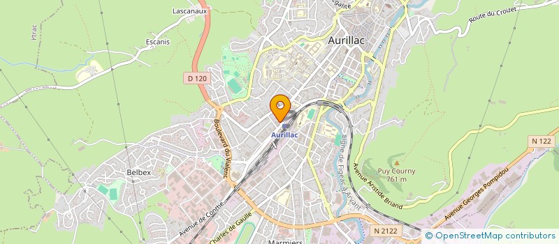 localisation de l'entreprise SA LIBRAIRIE CHAIX à AURILLAC