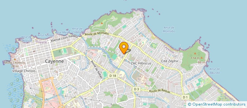 localisation de l'entreprise SA LOCAP à CAYENNE