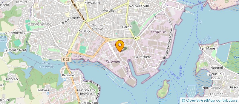 localisation de l'entreprise SA LORIENTAISE D'ENTRETIEN NAVAL à CONCARNEAU