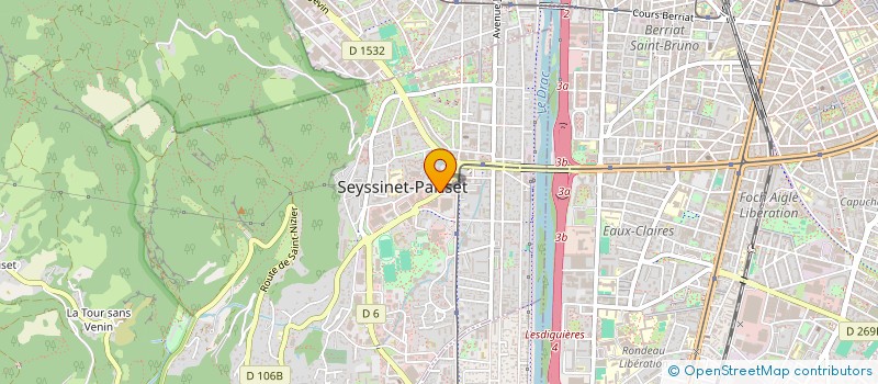 localisation de l'entreprise SA LVO à SEYSSINET-PARISET