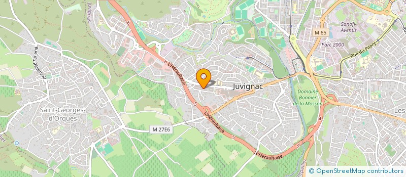 localisation de l'entreprise SA MATERIEL MEDICAL LAUZIERE à JUVIGNAC