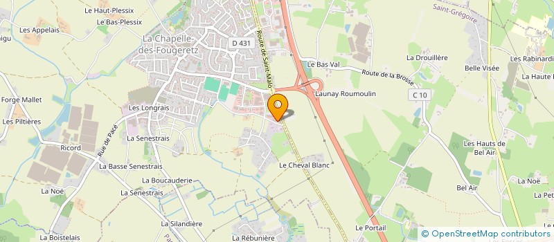 localisation de l'entreprise SA MEUBLES YVES LEKER  LA CHAPELLE-DES-FOUGERETZ