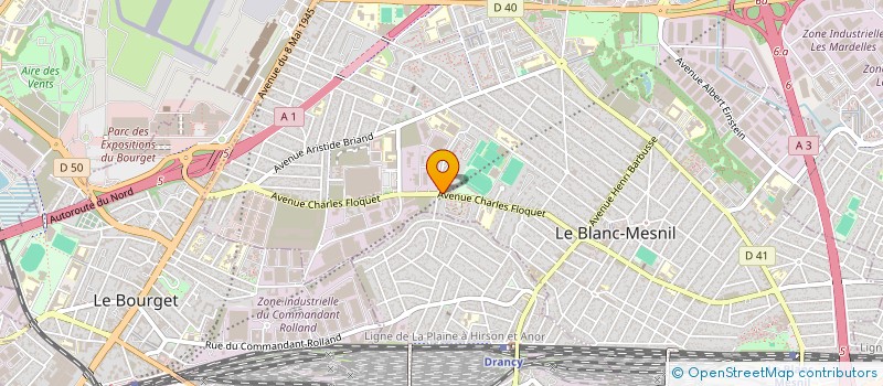 localisation de l'entreprise SA MULTISERVICES à LE BLANC-MESNIL
