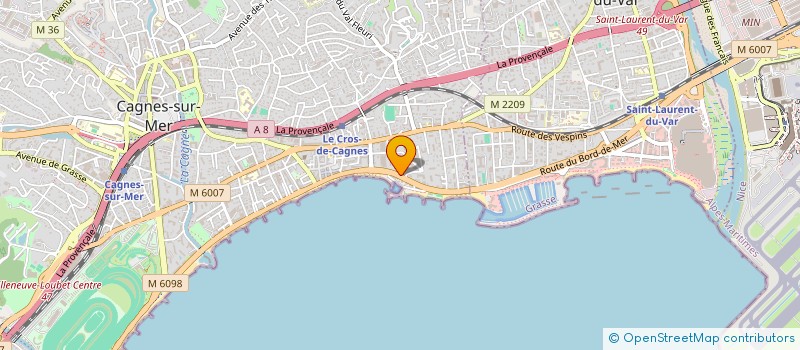 localisation de l'entreprise SA NYCOMED à CAGNES-SUR-MER