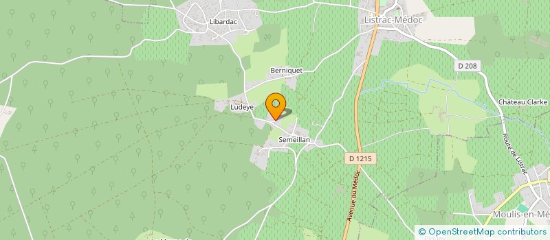 localisation de l'entreprise SA P.MARTIN à LISTRAC MEDOC