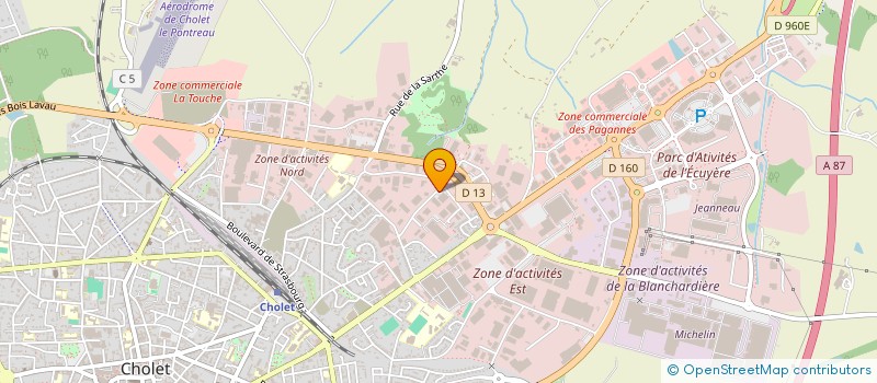 localisation de l'entreprise SA PAGIS à CHOLET