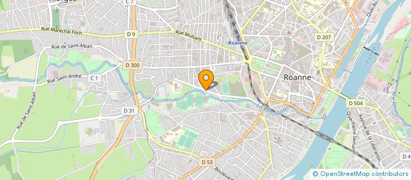 localisation de l'entreprise SA PATISSERIE CHOCOLATERIE PRALUS à ROANNE