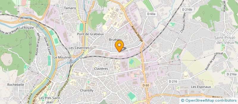 localisation de l'entreprise SA PAUL CANONGE à ALES