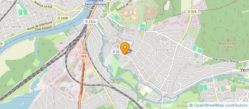 localisation de l'entreprise SA PEINTURES PARIS SUD à CROSNE