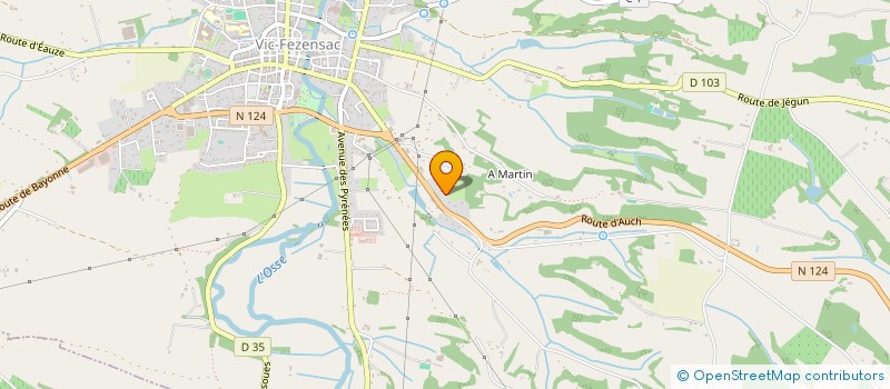 localisation de l'entreprise SA PELVIC à VIC-FEZENSAC