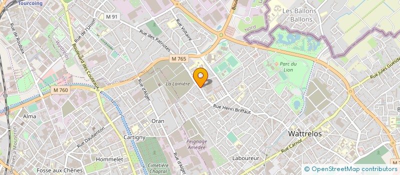 localisation de l'entreprise SA PENIN MATERIAUX à WATTRELOS