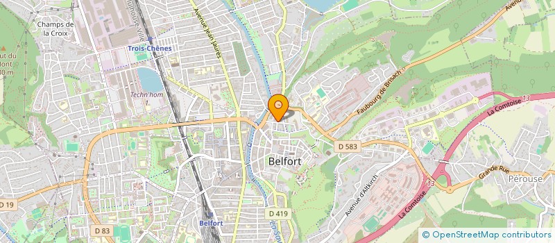 localisation de l'entreprise SA PEPINIEES D'ENTREPRISES MORVILLARS à BELFORT
