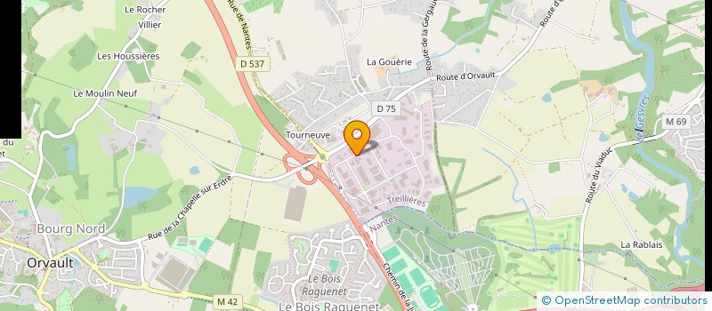 localisation de l'entreprise SA PG CONSULTANTS à TREILLIERES