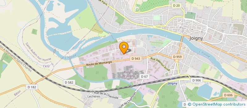 localisation de l'entreprise SA PHILAN à JOIGNY