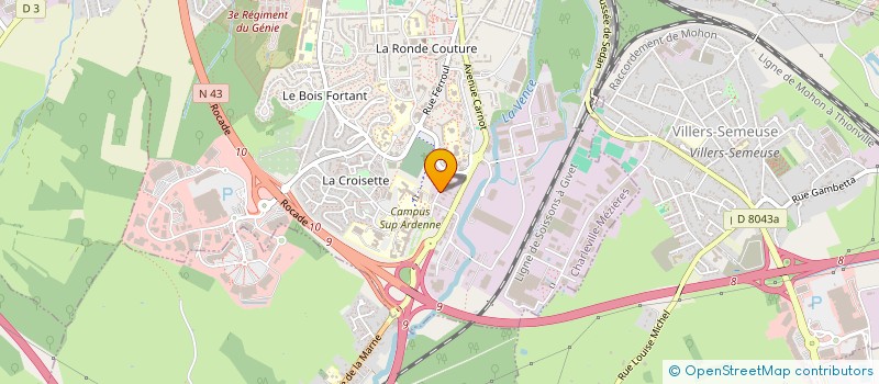 localisation de l'entreprise SA PM BUREAU AGENCEMENT ETABLS MARCHAL à CHARLEVILLE-MEZIERES