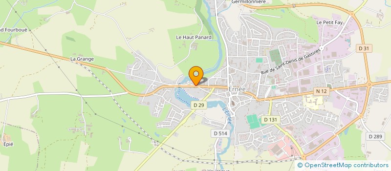 localisation de l'entreprise SA POIRE CHAUSSURES PRODUCTION à ERNEE