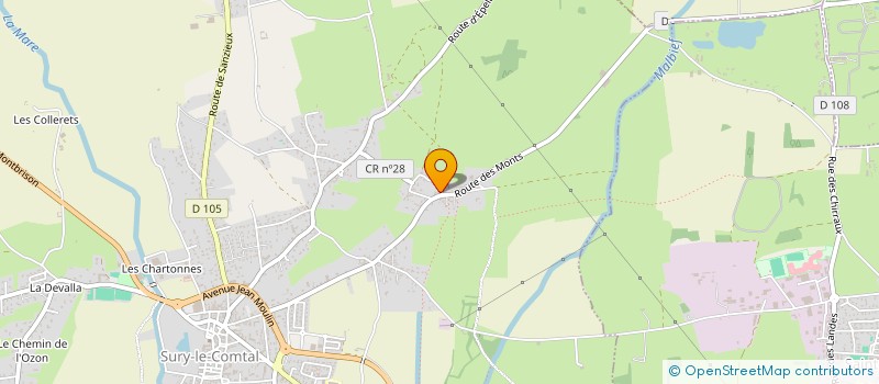 localisation de l'entreprise SA PONCET YVES à SURY-LE-COMTAL
