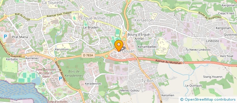localisation de l'entreprise SA POTAGE à QUIMPER