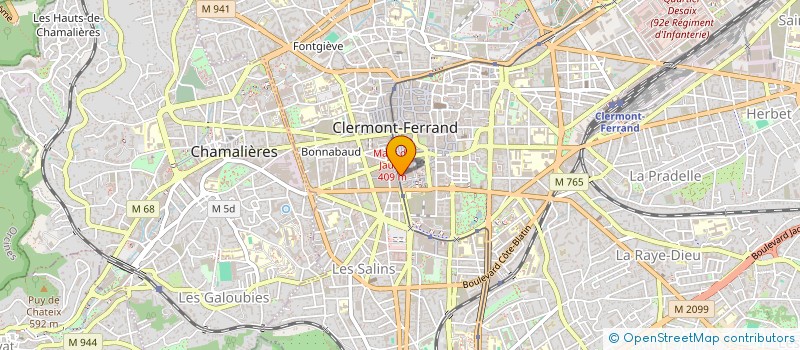 localisation de l'entreprise SA PRO TECH à CLERMONT-FERRAND