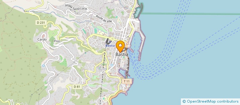 localisation de l'entreprise SA PUB CONCORDE à BASTIA