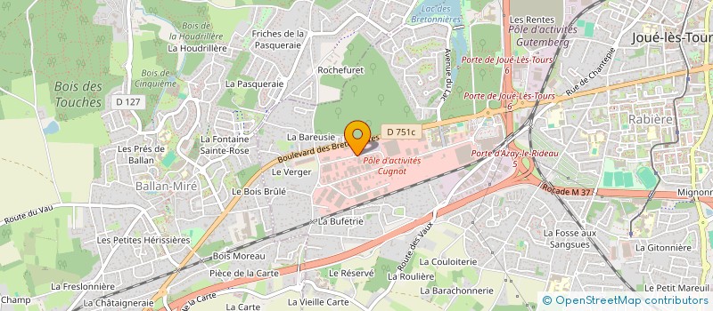 localisation de l'entreprise SA RAGAIN à JOUE-LES-TOURS