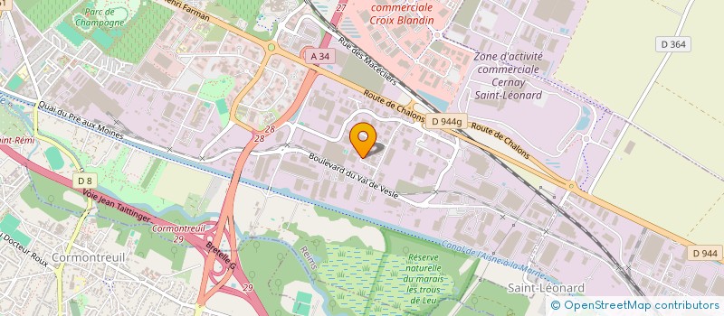 localisation de l'entreprise SA RESEAUX  REIMS