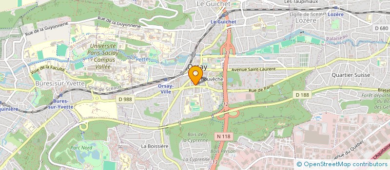 localisation de l'entreprise SA ROC MARINE à ORSAY
