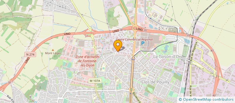 localisation de l'entreprise SA ROGER MARTIN  DIJON