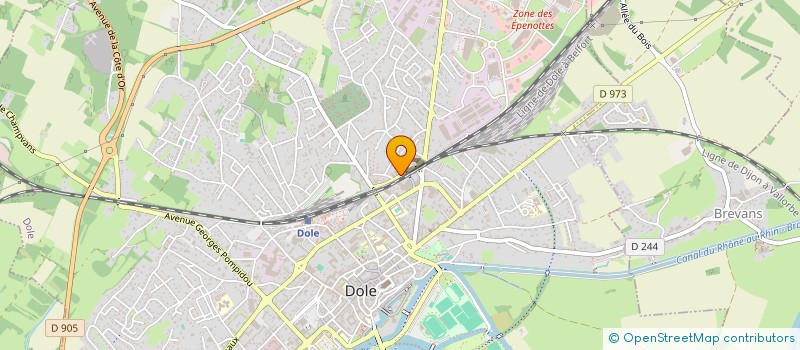 localisation de l'entreprise SA ROTO 21 à DOLE