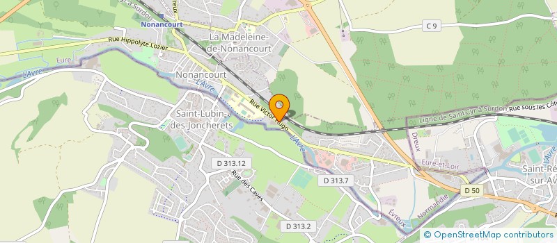 localisation de l'entreprise SA RUBBERIA à NONANCOURT