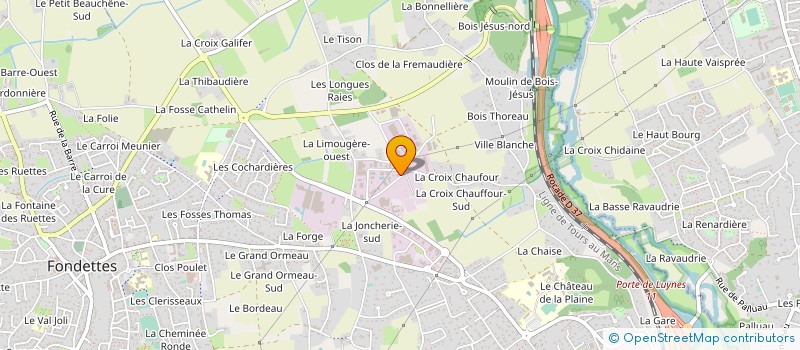 localisation de l'entreprise SA RUBEX à FONDETTES