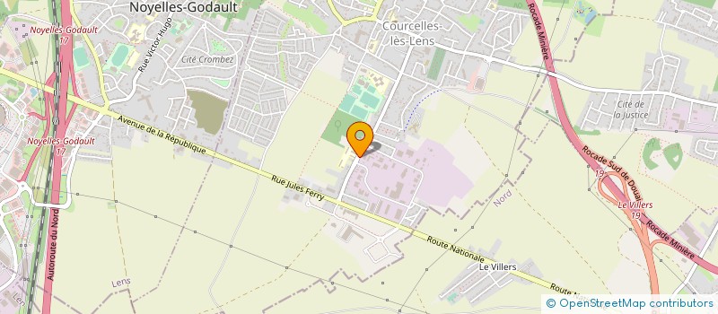 localisation de l'entreprise SA SAPISO à COURCELLES-LES-LENS