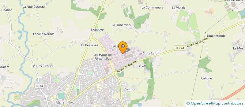 localisation de l'entreprise SA SCHUMAC OUEST à MORDELLES