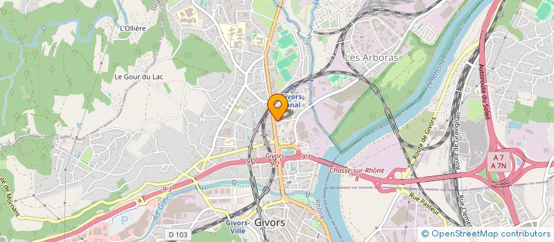 localisation de l'entreprise SA SEROLY à GIVORS