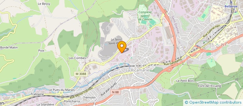 localisation de l'entreprise SA SEUX ET CIE  LA RICAMARIE