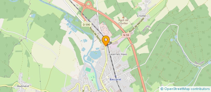localisation de l'entreprise SA SEVRAIN AUTOMOBILES à BACCARAT