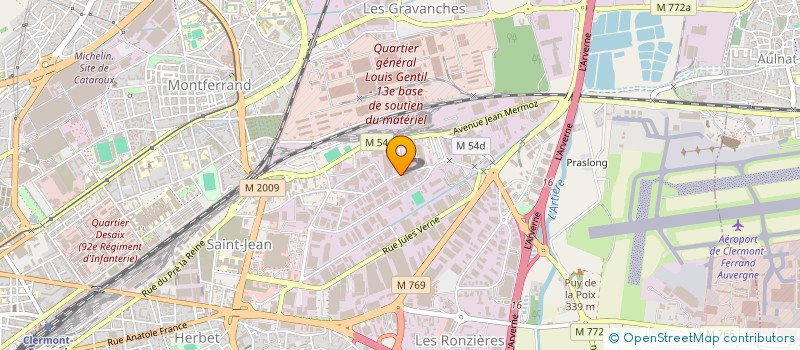 localisation de l'entreprise SA SIMAN à CLERMONT-FERRAND