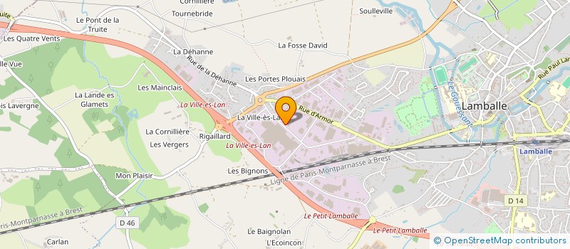 localisation de l'entreprise SA SOCOBATI à LAMBALLE-ARMOR