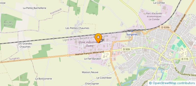 localisation de l'entreprise SA SOGEMAP à SURGERES