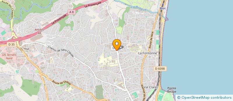 localisation de l'entreprise SA SOTEL à ANTIBES