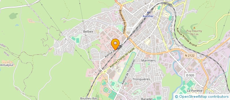 localisation de l'entreprise SA SOULIER à AURILLAC