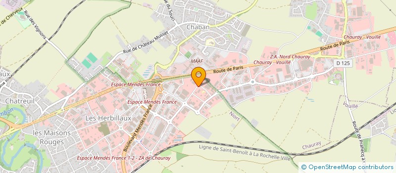 localisation de l'entreprise SA STIMEX  NIORT