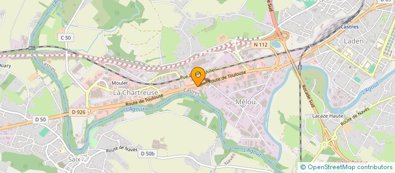 localisation de l'entreprise SA SUD AUTO  CASTRES