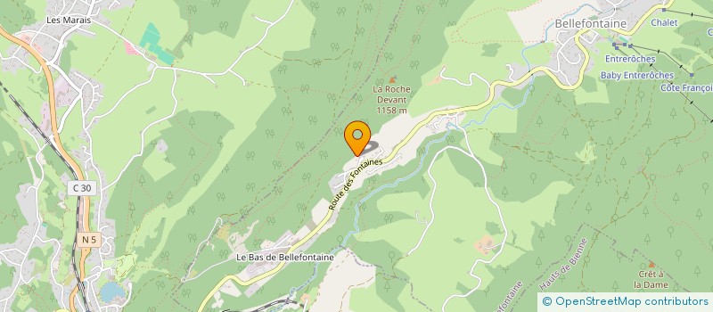 localisation de l'entreprise SA SYLVAIN BOUCHY  BELLEFONTAINE