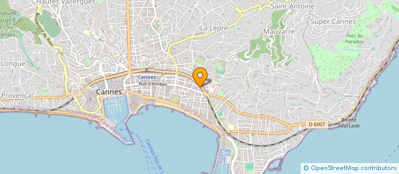 localisation de l'entreprise SA SYNERGIC à CANNES