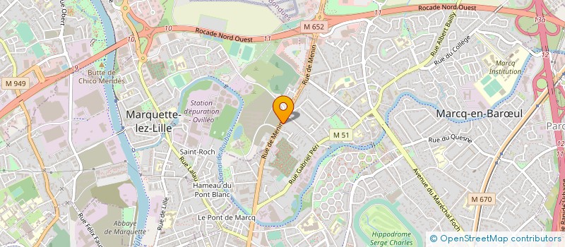 localisation de l'entreprise SA T.H.L à MARCQ-EN-BARŒUL