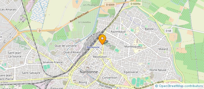 localisation de l'entreprise SA TECHNOGEST à NARBONNE