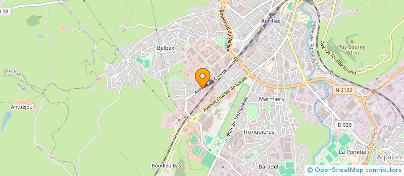 localisation de l'entreprise SA TEIL à AURILLAC